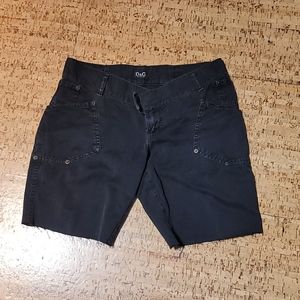 D&G black jeans short